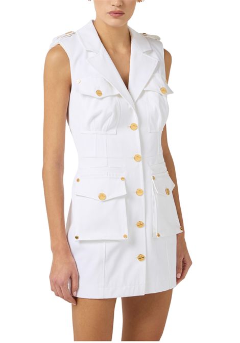 Abito in gabardina di cotone con tasconi ELISABETTA FRANCHI | Abiti | AB92861E2360